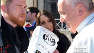 Saul quotCaneloquot recibió la bendición del Pontífice Papa Francisco en su visita a Roma [upl. by Heinrick]