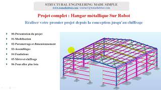 Projet complet hangar métallique sur Robot  Présentation de la formation [upl. by Nevile574]