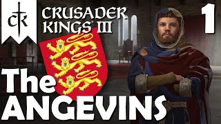 Crusader Kings 3  The Angevins  Ep1 Humble Beginings [upl. by Akerdnahs]