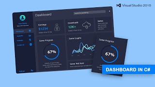 How to Create a Modern Flat UI Design Dashboard in C 2020 [upl. by Dirraj]