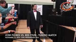 Josh Flores Vs Dr Red Tyler in a Tuxedo Match 111414  CWE Redemption 2014 [upl. by Huckaby]