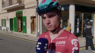 Lennert Van Eetvelt  Interview at the start  Trofeo Serra Tramuntana 2024 [upl. by Kcirb]