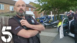 Uninsured Biker Attempts to Hide From Police  Police Interceptors  Channel 5 [upl. by Adiesirb]