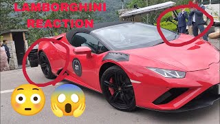 108 Lamborghini in delhi to Rishikesh record public reaction 😍🥰 lamborgihini shorts short car [upl. by Tessi]