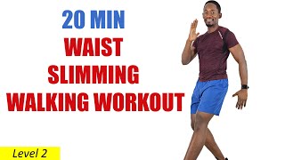 🔥20 Min Walk at Home Workout for Slimming Your Waist  180 Calories Burned🔥 [upl. by Ahsinev449]