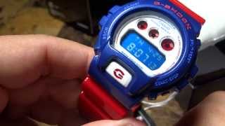 CASIO GSHOCK REVIEW AND UNBOXING DW6900AC2JF RED WHITE BLUE [upl. by Ynove]