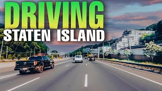 New York City 4K  Driving Staten Island USA Road Trip [upl. by Casie]