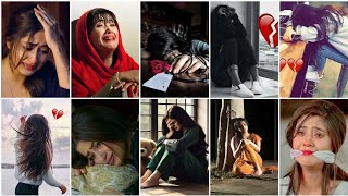 unique sad girls dp ❤️‍🔥sad girls dpz broken heart 💔 pic girls dp for sad emotional photo🥲 [upl. by Gilba]