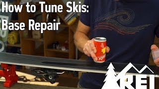 How to Tune Skis 2 Base Repair  REI [upl. by Lolanthe]