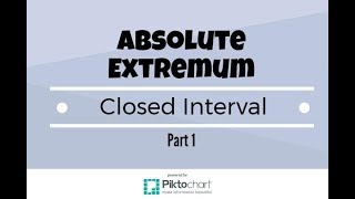 Locate the absolute Extremum of the function on the closed interval Part 1 [upl. by Anayhd624]