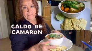 DELICIOSO CALDO DE CAMARON RECETA [upl. by Weidman]