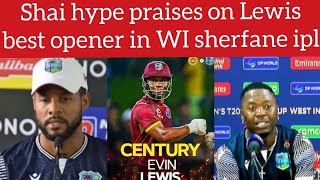 west indies evin Lewis prove why hes the best opener in the Caribbean shai hope laud him Rutherford [upl. by Lemmuela733]