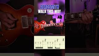 Aerosmith Walk This Way Riff Guitar Tutorial Tabs [upl. by Graeme]