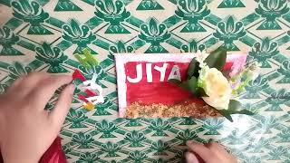 DIY name plate from cardboard Homemade wall decoration [upl. by Willumsen653]