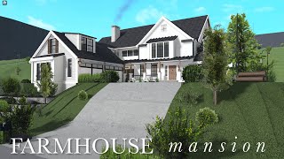 Giant Farmhouse Mega Mansion Bloxburg Speedbuild [upl. by Eiznek]