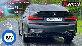 TUV amp EU LEGAL  BMW M340i AKRAPOVIC EXHAUST amp 200 CELL Downpipe [upl. by Anomahs884]