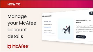 How to manage your McAfee account details [upl. by Nael]