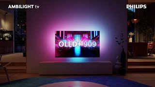 Philips Ambilight TV OLED909  OLED  4seitiges Ambilight und Sound von Bowers amp Wilkins [upl. by Namilus]