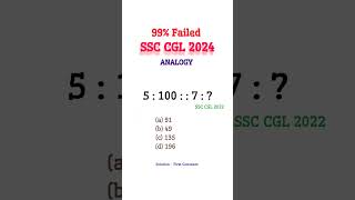 Q16 Analogy Reasoning ssccgl shorts short ytshorts [upl. by Kellen931]