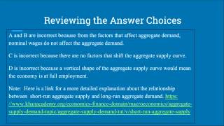 Aggregate Supply and Demand  Macro Economics  Question 9 [upl. by Enaelem485]