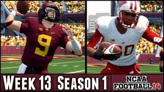 NCAA Football 14 Dynasty  Battle for Paul Bunyans Axe  Week 13 vs Wisconsin Season 1 [upl. by Zigmund522]