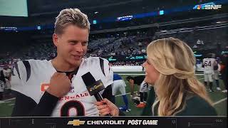 Joe Burrow BJ Hill Bengals Post Game Interview quotUgly Really Uglyquot  Bengals  Giants [upl. by Michaele]