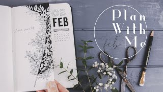 PLAN WITH ME  Feb 2019 Bullet Journal [upl. by Carn671]