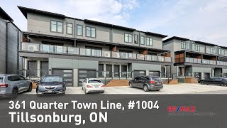 361 Quarter Town Line Unit 1004 Tillsonburg  Lisa Stockmans [upl. by Aidan]