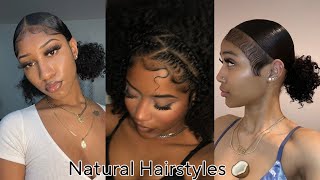 Natural Hairstyles Compilation For Baddies🥥 Styles By Baddies [upl. by Aikimat]