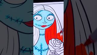 Coloring Sally 🧵 nightmarebeforechristmas sally coloring art drawing ohuhumarkers inspire [upl. by Emor]