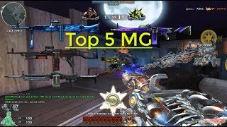 Crossfire NA 20 TOP 5 BEST MG Gatling Gun VIP Tesla Vektor Cetme Sig MG HMX Zombie V4 [upl. by Amsed]