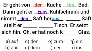 Verben Adjektive Adjektivdeklination Übungen Prüfung Deutsch lernen A1A2 B1B2 Grammatik Ba [upl. by Hartfield]