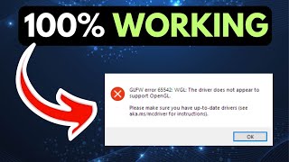 GLFW Error 65542 The Driver Does Not Appear To Support OpenGL RESOLVED [upl. by Alit]