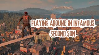 Playing Around In Infamous Second Son  Gameplay [upl. by Einnalem]