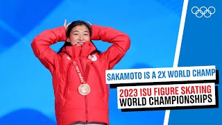 Sakamoto Kaori on becoming double world champion in Saitama Japan 2023 I Press conference [upl. by Morita453]