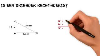 K2 3 5a Pythagoras toepassen rechthoekige driehoek [upl. by Vanhook897]