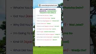 BELAJAR BAHASA INGGRIS NGOMONG KAYAK BULE [upl. by Esiuqram]