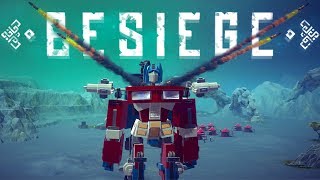 Besiege Best Creations  Transformer Optimus Prime Jumping A Castle amp More  Besiege Gameplay [upl. by Renate372]