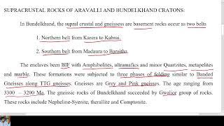 ARCHAEAN ROCKS IN ARAVALLI AND BUNDELKHAND CRATON [upl. by Nade]