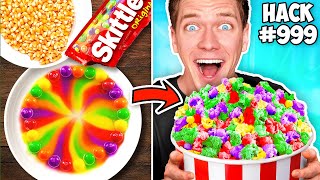 TRYING 1000 FOOD HACKS IN 24 HOURS Breaking Rules amp Testing Banned Products vs Epic Public Dares [upl. by Jo-Ann]