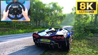 8K MAXIMUM Settings Steering wheel Gameplay in Forza Horizon 5  Nvidia GeForce RTX 4090 24GB [upl. by Sewellyn]