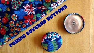 How to Make Fabric Covered Buttons [upl. by Undry618]