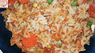 Bow Tie Pasta in Tomato Sauce  Creamy Tomato Pasta Recipe with Bow Ties  Mince Bow Tie Pasta [upl. by Aldridge589]