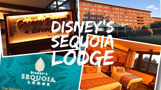 Disneys Sequoia Lodge Hotel  Disneyland Paris  Lake Side Room tour and hotel Tour  Golden Forest [upl. by Alyehs101]