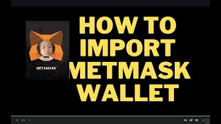 HOW TO IMPORT METAMASK WALLET ACCOUNT FROM ONE DEVICE TO ANOTHER DEVICE [upl. by Edmond657]