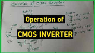 Operation of CMOS INVERTER  Explore the way [upl. by Dot572]