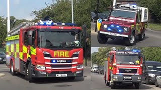 Thetford TRIPLE  Fire officer responding to Forest Fire  Norfolk Fire amp Rescue Service [upl. by Larimore]