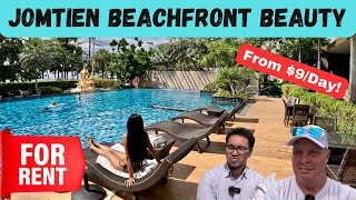 JOMTIEN ✅ BEACHFRONT ✅ PRICE ✅ 3 Great CONDOS for RENT [upl. by Anilra610]