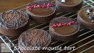 バレンタイン可愛く飾る✨チョコタルトの作り方How to make chocolate tart [upl. by Assilak]