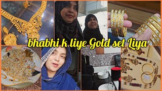 Hone wali bhabhi k liye Gold set lene gaye  Muntaha ne lunch banaya parlour bhi book krwa dia [upl. by Slotnick]